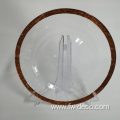 wholesale custom crystal large glass charger plates
